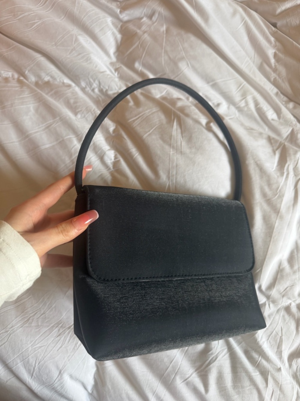 Vintage Classic Black Structured Sparkly effect Purse
